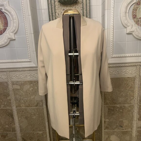 Ellen Tracy. Size 12. Open Front Long Jacket. Sleeves have Gussets. WTC - Picture 1 of 8